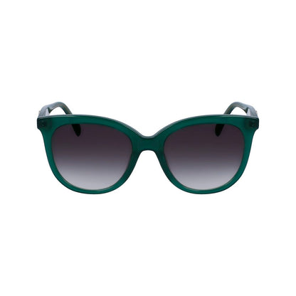 Longchamp Women’s Bicolor Sunglasses – Green Acetate Frame, Grey Gradient Lenses