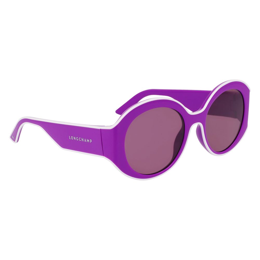 Longchamp Women’s Sunglasses – Purple Injected Frame, Grey Lenses