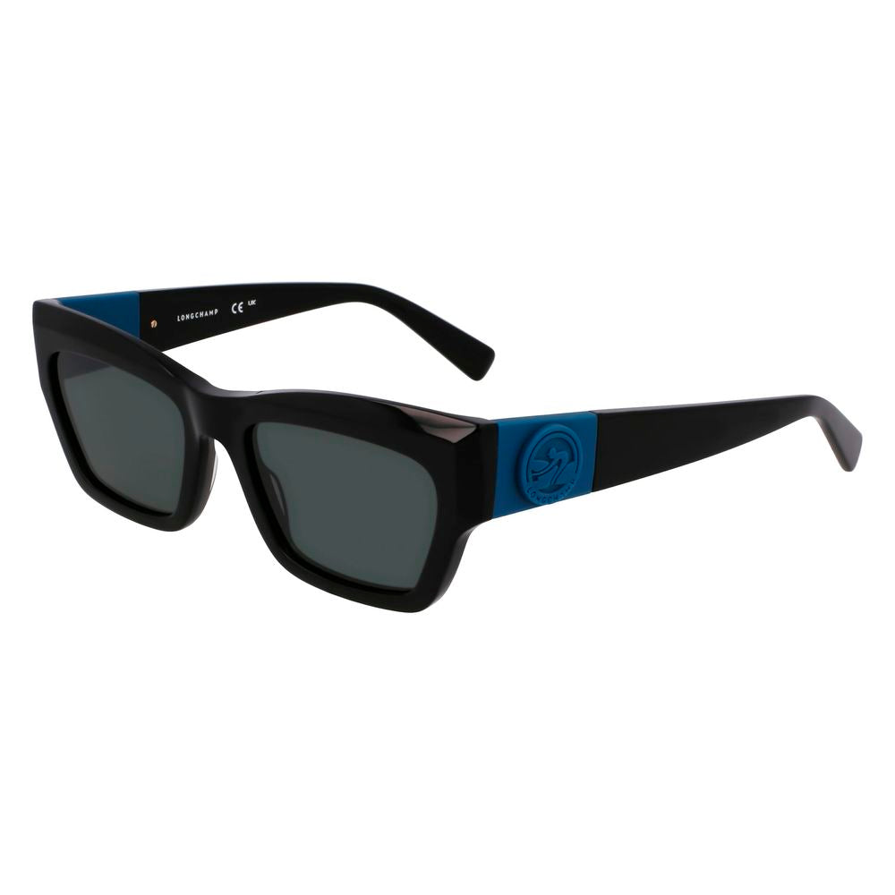 Longchamp Women’s Sunglasses – Black Acetate Frame, Grey Lenses