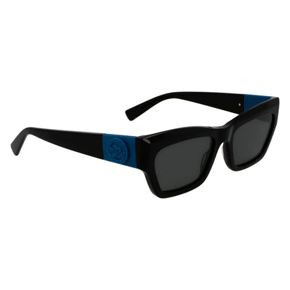 Longchamp Women’s Sunglasses – Black Acetate Frame, Grey Lenses