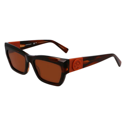 Longchamp Women’s Sunglasses – Brown Acetate Frame, 53mm Lenses