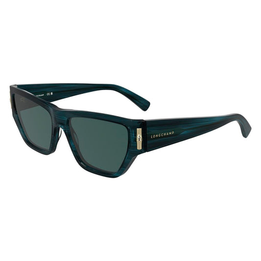 Longchamp Women’s Sunglasses – Blue Acetate Frame, 100% UV Protection