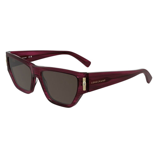Longchamp Women's Sunglasses – Purple Acetate Frame, Grey Lenses