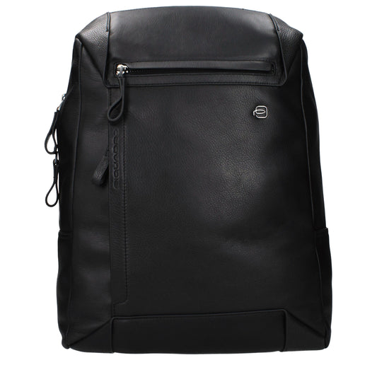 Piquadro Black Leather Backpack - OUTCA4260S94N