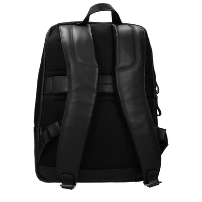 Piquadro Black Leather Backpack - OUTCA4260S94N