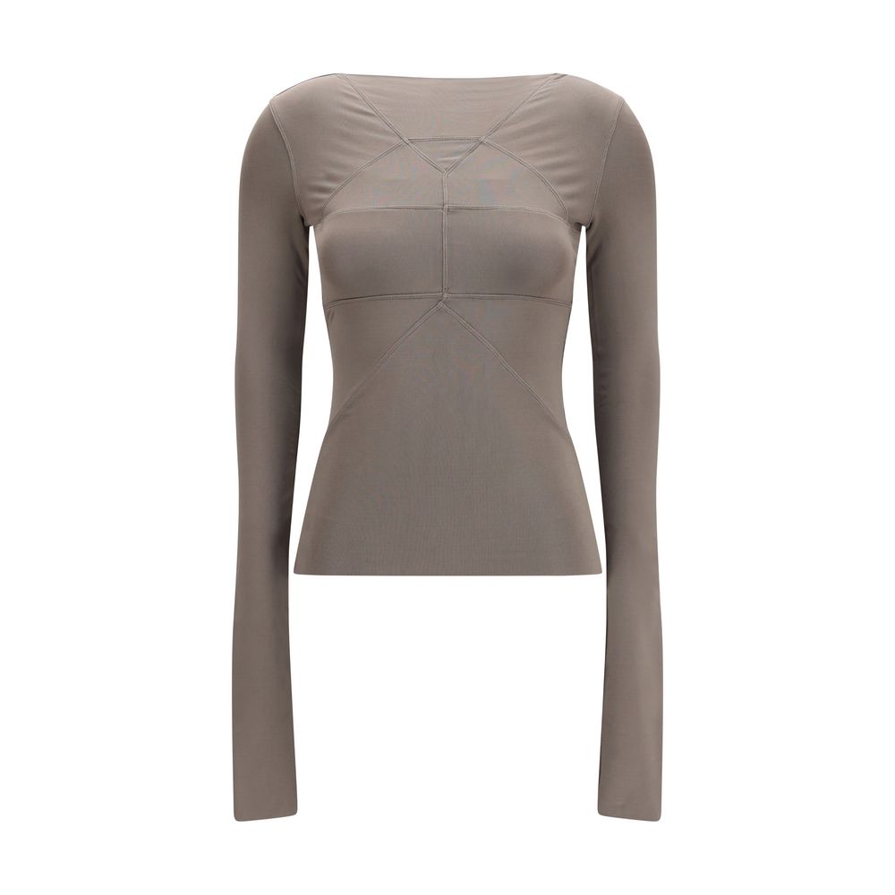 Rick Owens Gray Viscose Blouse - The Temple Fitted Top