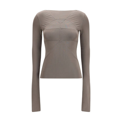 Rick Owens Gray Viscose Blouse - The Temple Fitted Top