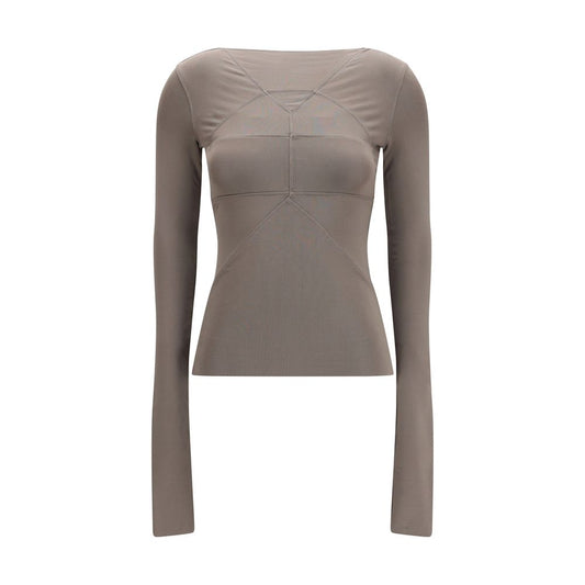 Rick Owens Gray Viscose Blouse - The Temple Fitted Top