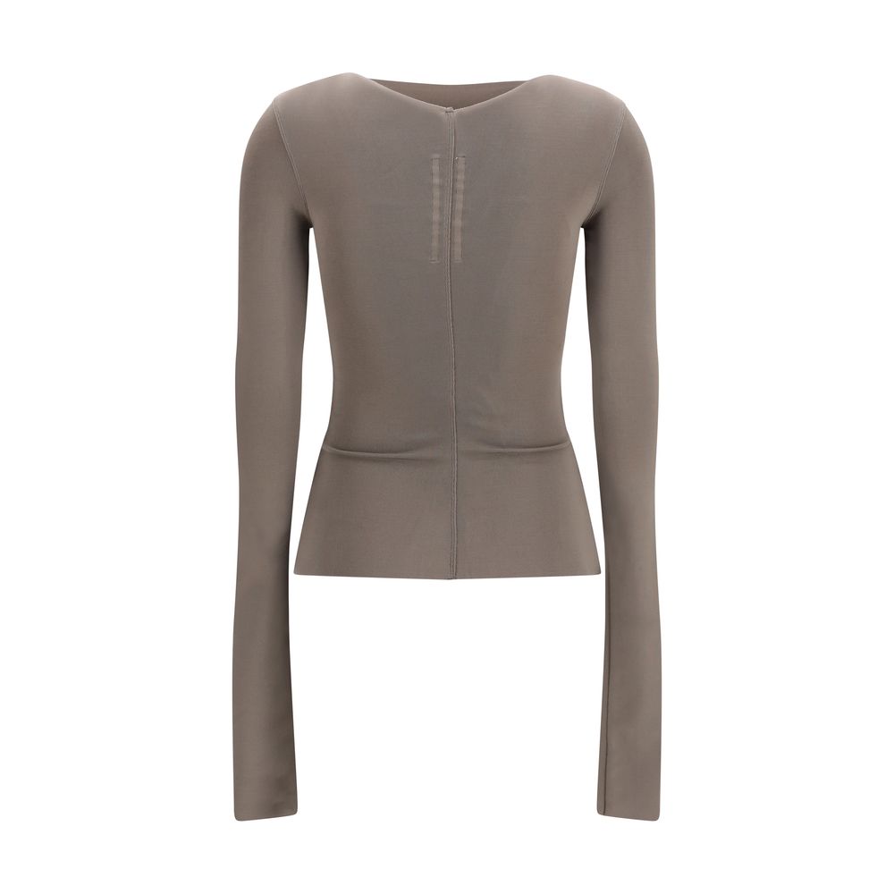 Rick Owens Gray Viscose Blouse - The Temple Fitted Top