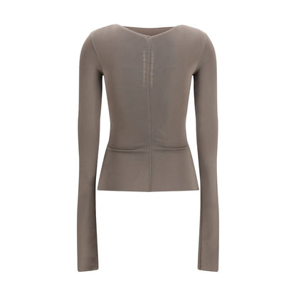 Rick Owens Gray Viscose Blouse - The Temple Fitted Top
