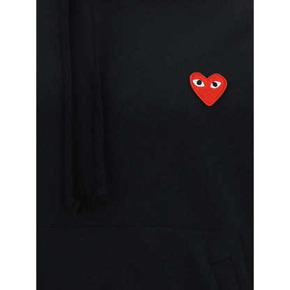 Comme Des Garçons Play Black Polyester Sweatshirt Hoodie