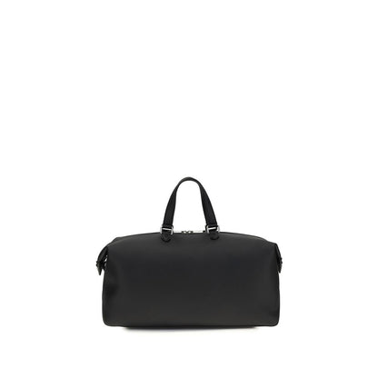 Fendi Black Calf Leather Lui Travel Duffle Bag