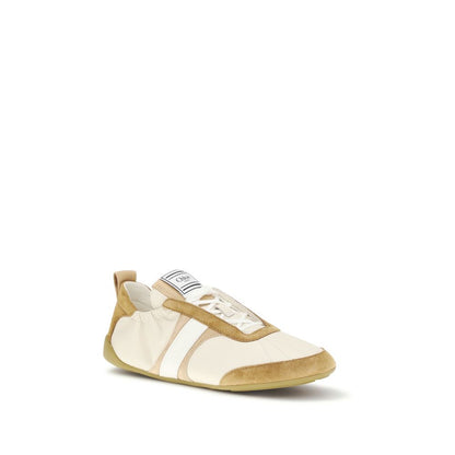 Chloé Beige Goatskin Athletic Kick Sneakers