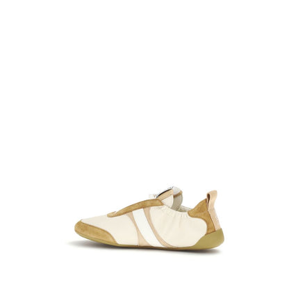 Chloé Beige Goatskin Athletic Kick Sneakers