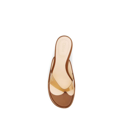 Chloé Brown Calf Leather Bos Taurus Stiletto Heel Sandals - Junie Sandals
