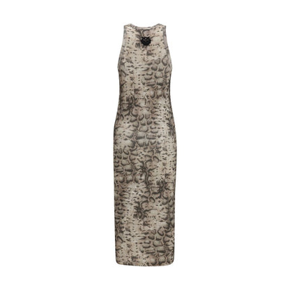PINKO Novoli Beige Cotton Casual Dress