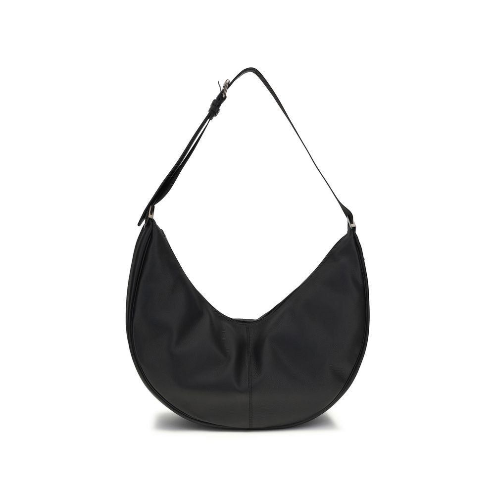 Fendi Black Calf Leather Melon Shoulder Bag