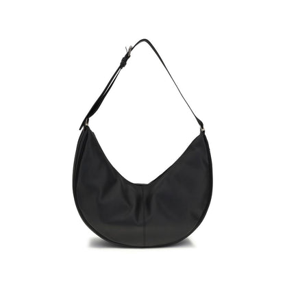Fendi Black Calf Leather Melon Shoulder Bag