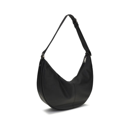 Fendi Black Calf Leather Melon Shoulder Bag