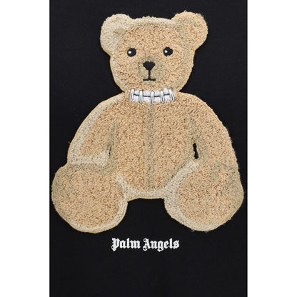 Palm Angels Black Cotton Bear Sweatshirt