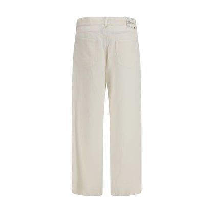S Max Mara Beige Cotton Casual Pants