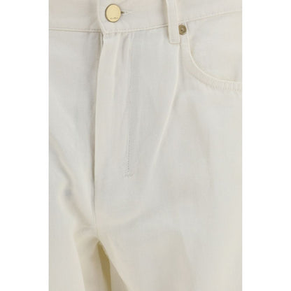 S Max Mara Beige Cotton Casual Pants