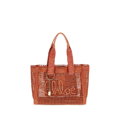 Chloé East-West Summer Banana Raffia Tote Bag