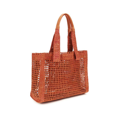Chloé East-West Summer Banana Raffia Tote Bag