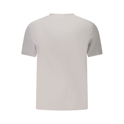 Calvin Klein Grey Cotton T-Shirt - Casual Elegance Redefined