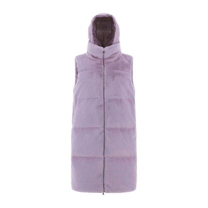 Herno Purple Polyamide Coat for Women