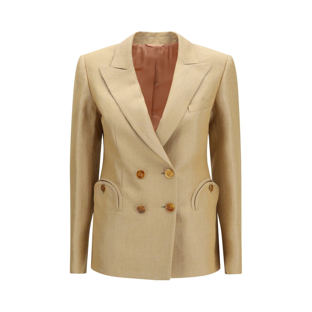 Blazé Milano Renegade Charmer Beige Linen Blazer