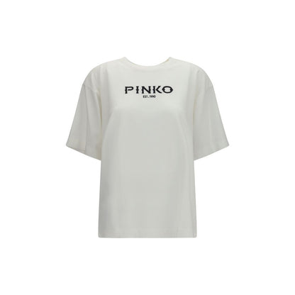 PINKO Carmagnola White Cotton T-Shirt