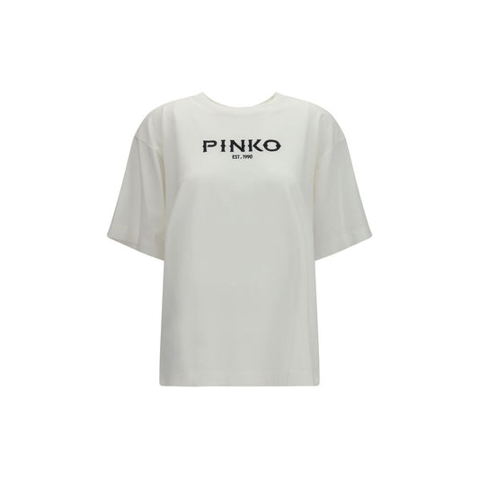 PINKO Carmagnola White Cotton T-Shirt