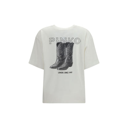 PINKO Carmagnola White Cotton T-Shirt