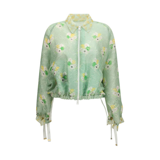 Fendi Organza Lace Jacket Silk Bomber