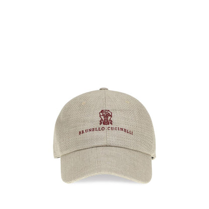 Brunello Cucinelli Beige Silk Blend Cap