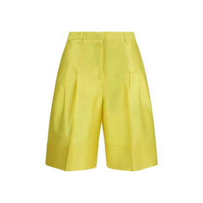 Sara Roka Bicolor Silk Knee Length Shorts
