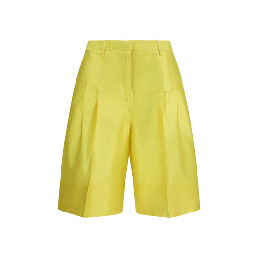 Sara Roka Bicolor Silk Knee Length Shorts