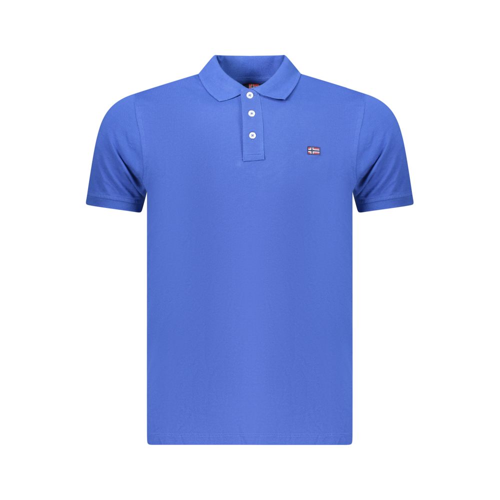 Norway 1963 Blue Cotton Polo Shirt - Crafted for Comfort and Versatility