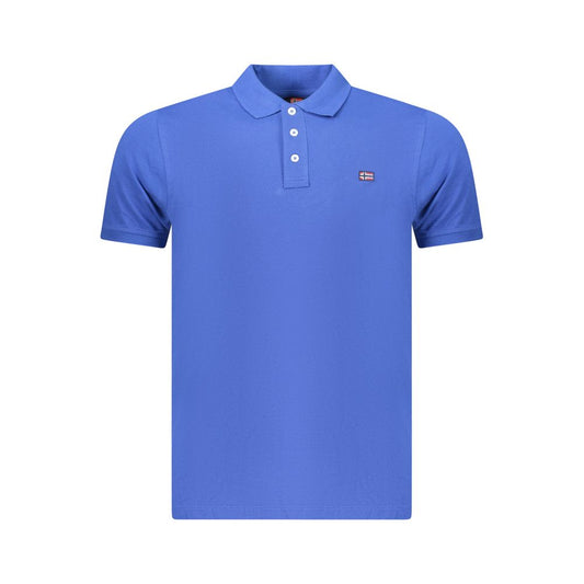 Norway 1963 Blue Cotton Polo Shirt - Crafted for Comfort and Versatility