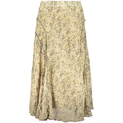 Desigual Beige Long Skirt - Rishit with Elastic Waist