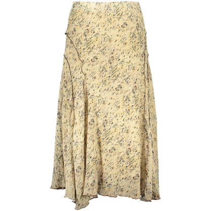 Desigual Beige Long Skirt - Rishit with Elastic Waist