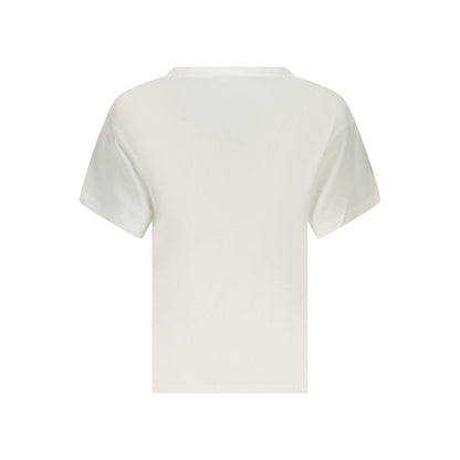 Pepe Jeans White Cotton T-Shirt - Effortless Style Meets Sustainability