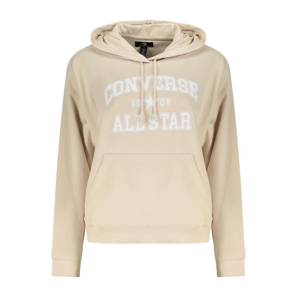 Converse Beige Cotton Hooded Sweatshirt