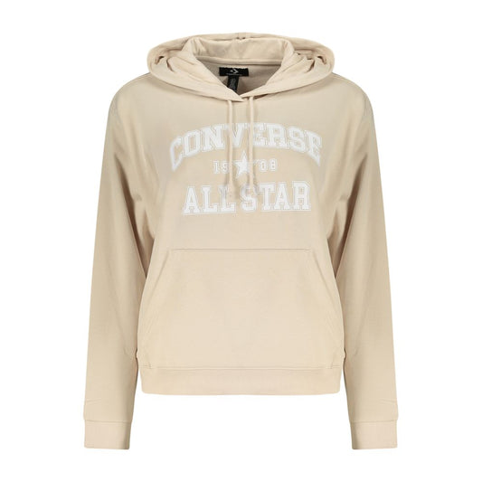 Converse Beige Cotton Hooded Sweatshirt