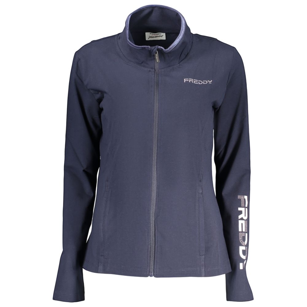 Freddy Blue Cotton Zip-Up Sweatshirt: Stylish Comfort for Every Occasion