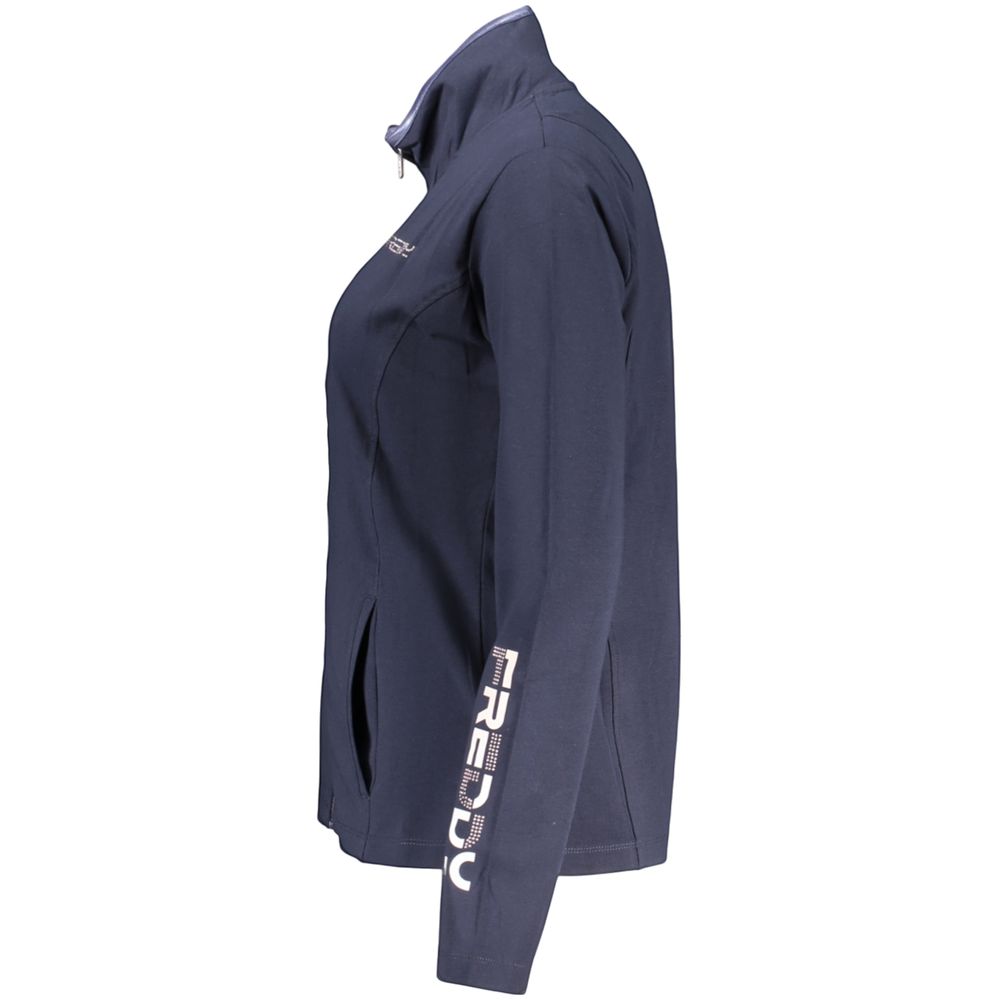Freddy Blue Cotton Zip-Up Sweatshirt: Stylish Comfort for Every Occasion
