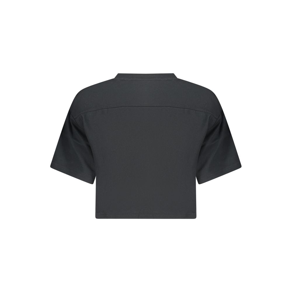 Converse Black Cotton Cropped T-Shirt