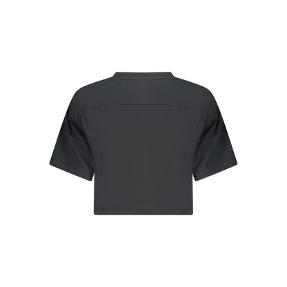 Converse Black Cotton Cropped T-Shirt