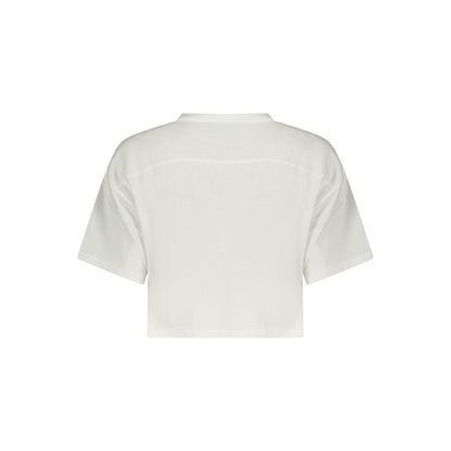 Converse White Cotton Cropped T-Shirt